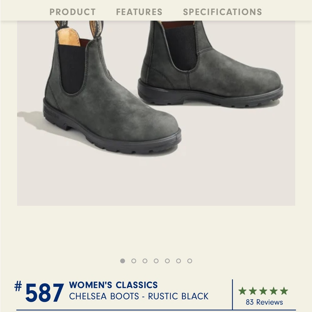 Blundstone 587 in rustic black.